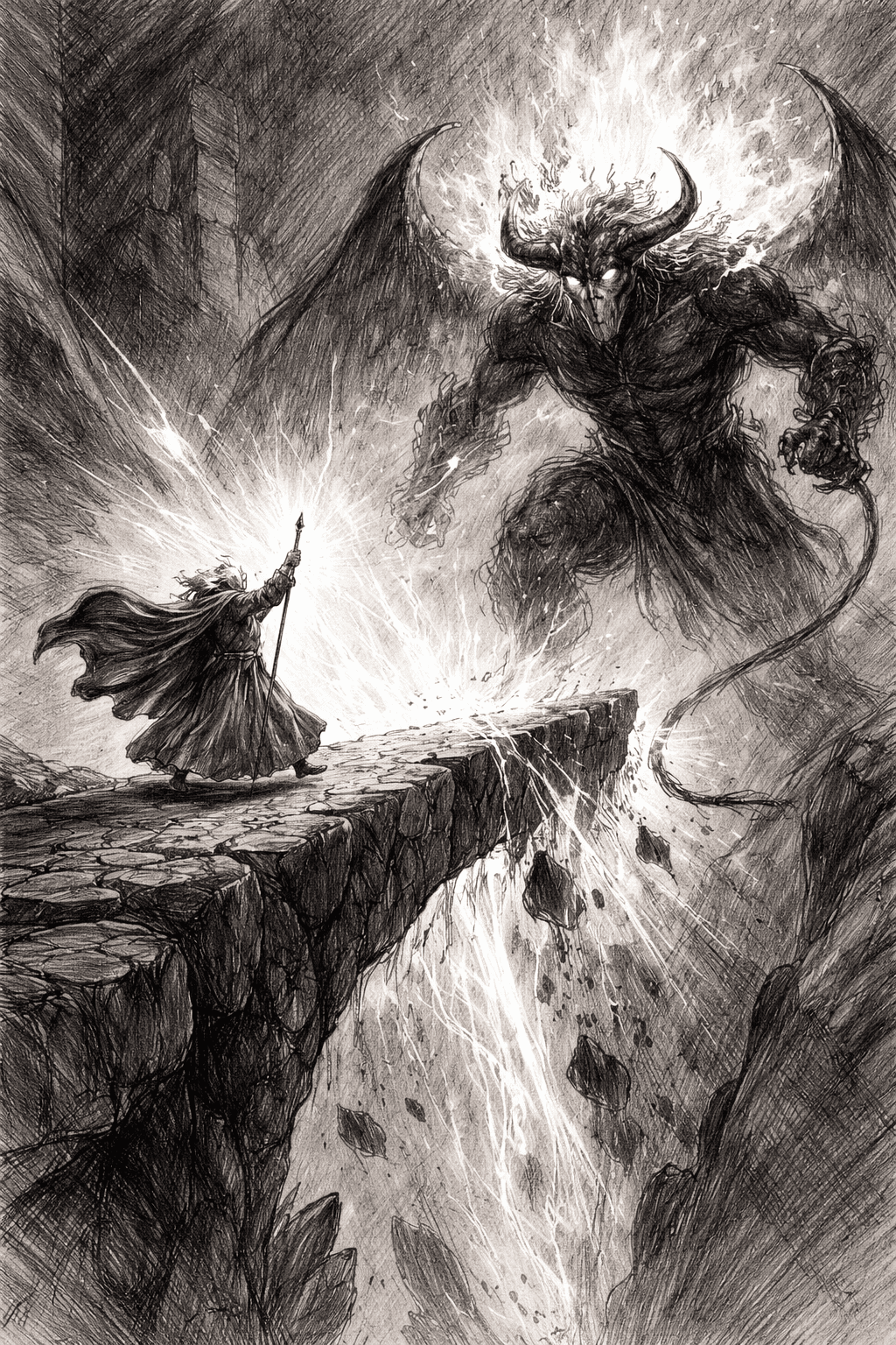 Scene: Gandalf and the Balrog at the bridge