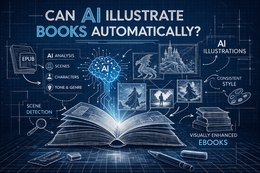 Can AI Illustrate Books Automatically? Inside AI Book Illustration